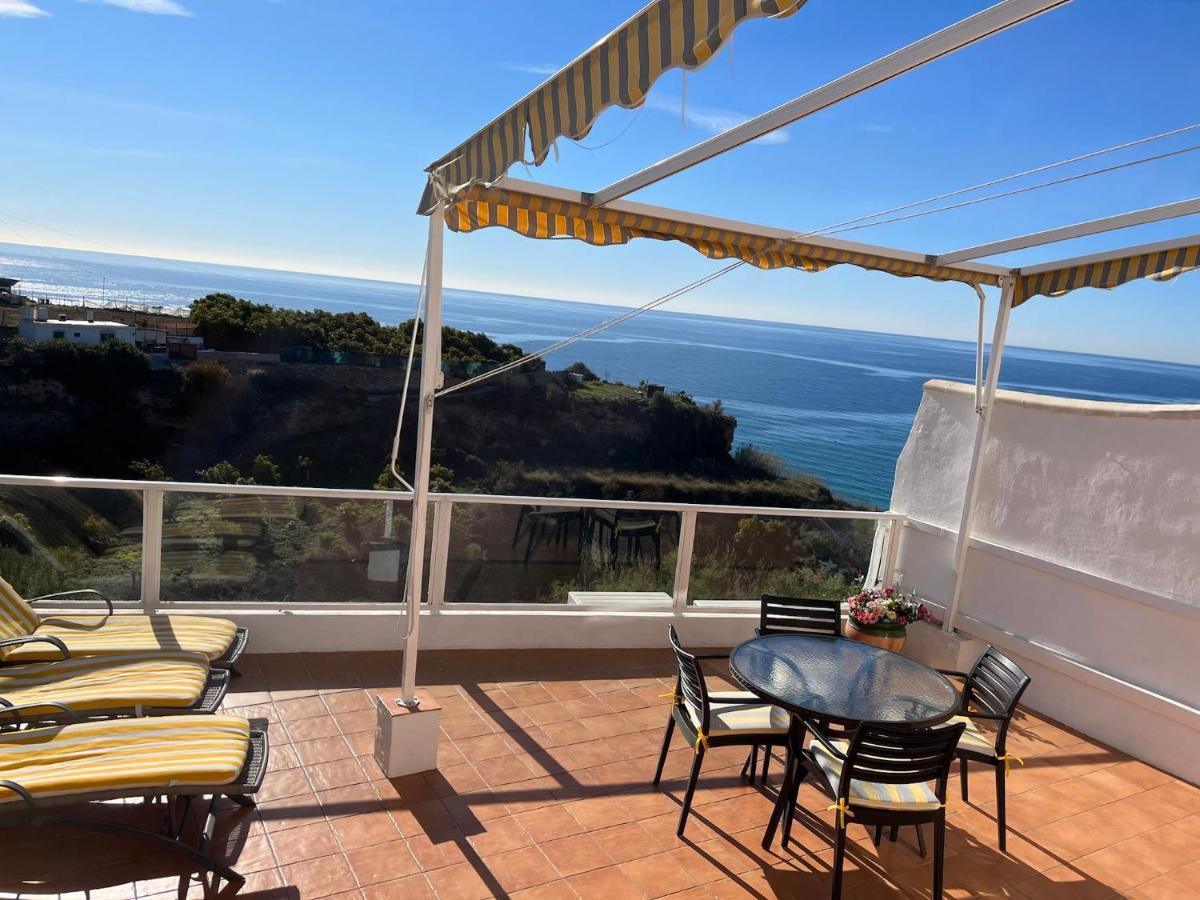 Delightful Burriana House With Magnificent Beach & Sea Views. Nerja Exterior foto
