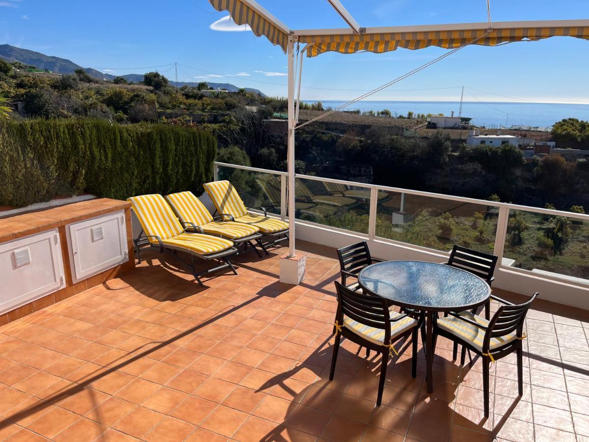 Delightful Burriana House With Magnificent Beach & Sea Views. Nerja Exterior foto